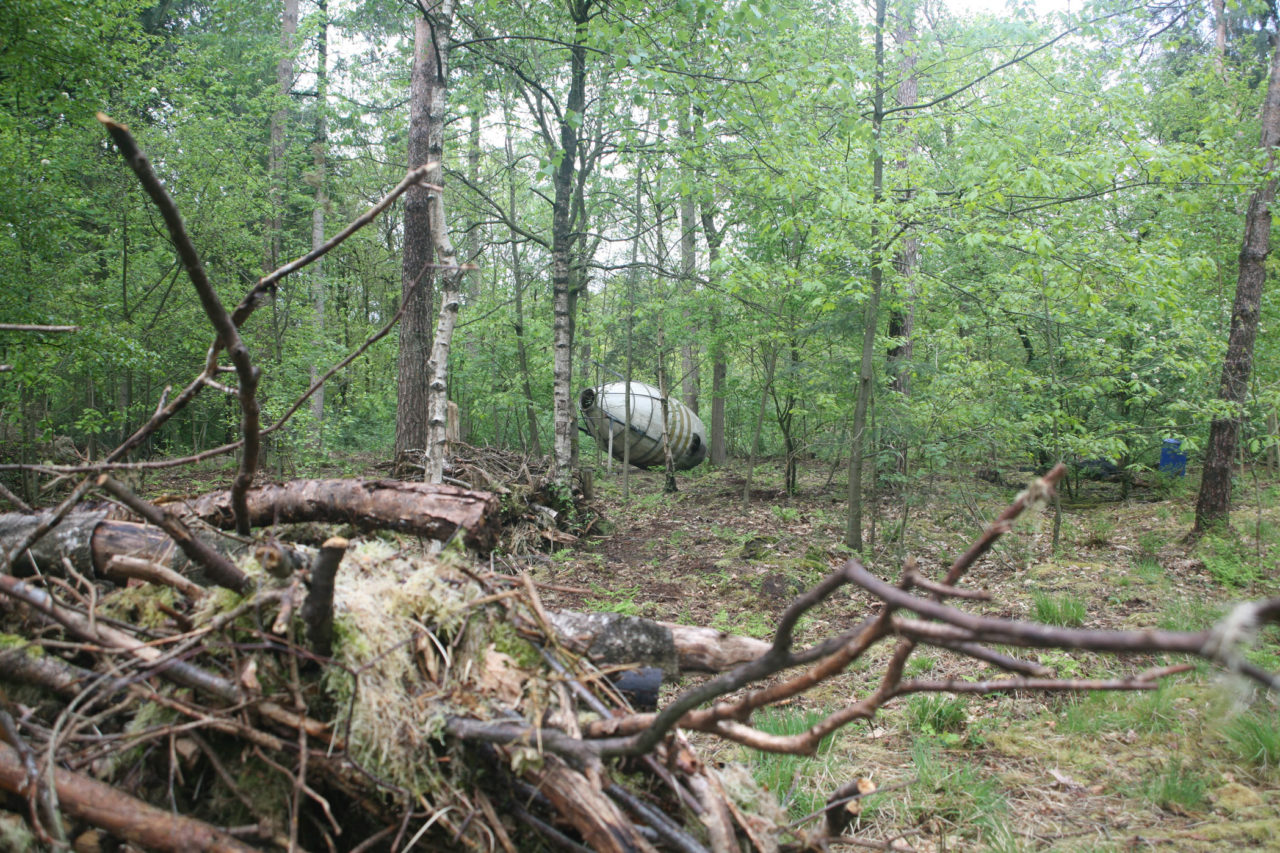 Missle silo in het forest outpost airsoftveld